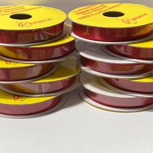 10 Coin Edge Ribbon Solid Red